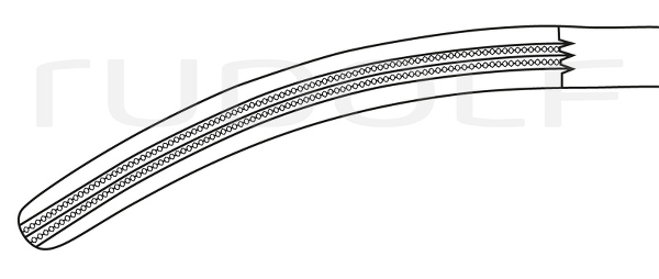 RU 6535-13 / Darmklemme Doyen, Atrauma, Gebogen, (L) 13 cm