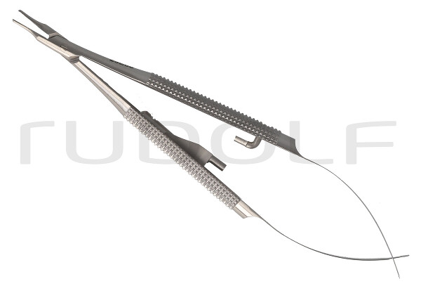 RU 5970-22 / Needle Holder Barraquer Str., W. Ratchet, 0,75mm, 11cm, 4 1/4"