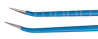 HF520-518 / Bipolar Forceps, Flat Plug, Bayonett, Angled Up, 18cm
 - 7", 1,0mm

