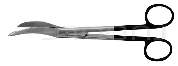 RU 2085-18M / Forbice Waldmann, Curva, Dentellata, MC 18,0 cm