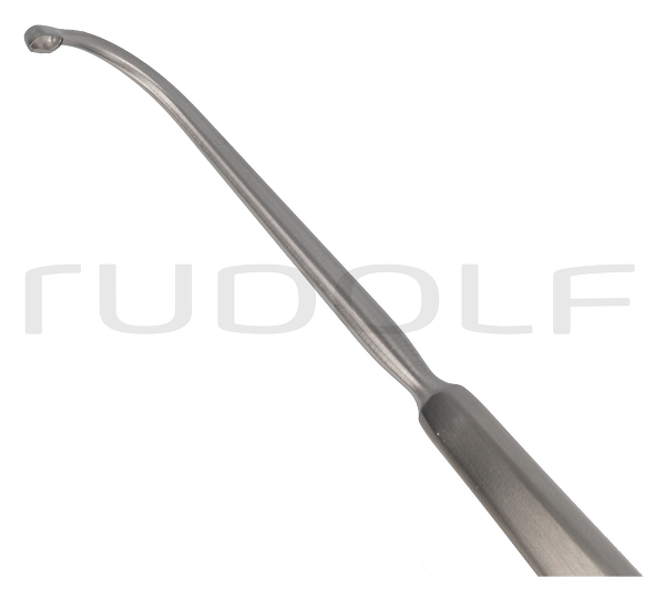 RU 8186-05 / Kuhn-Bolger Kieferhöhlen-Löffel, St. geb. 90°, 18,0 cm, 7 ", l 6mm
 x B 3mm
