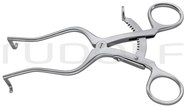 RU 4715-14 / Cloward Skin Retractor, 1x2 Blunt Prongs, 14 cm - 5 1/2"