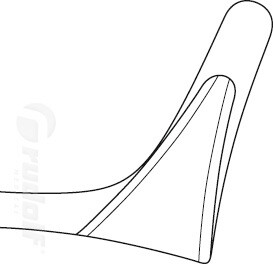 RU 8010-03 / Espéculo Nasal Mod. Wien, Fig. 3, 13 cm