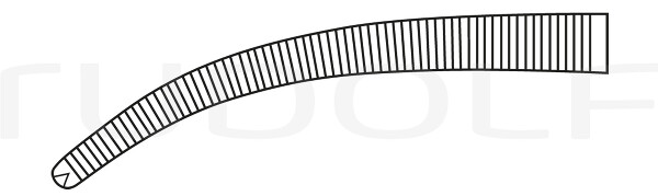 RU 3306-20 / Pinza Heiss Para Ligaduras, Curva, 1x2 Dientes, 20 cm