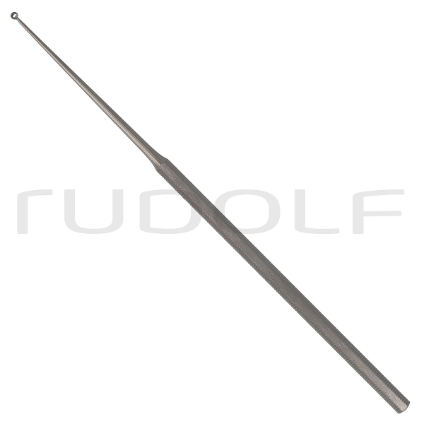 RU 7904-20 / Curette Buck, Figure 00,Curved, Sharp, I Ø 1.15 mm, O Ø 2 mm, 14.5 cm - 5 3/4"
