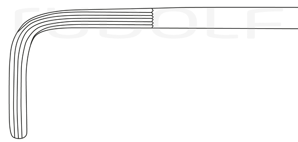 RU 3343-28 / Ligature Fcps Mixter, Cvd. 28 cm, 11"