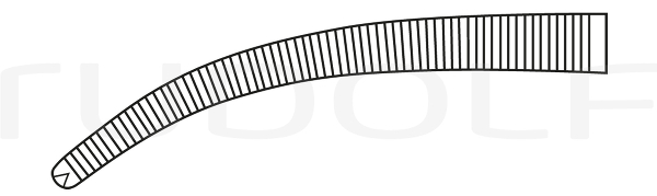 RU 3306-20 / Ligature Fcps Heiss, Cvd., 1x2T. 20 cm, 8"