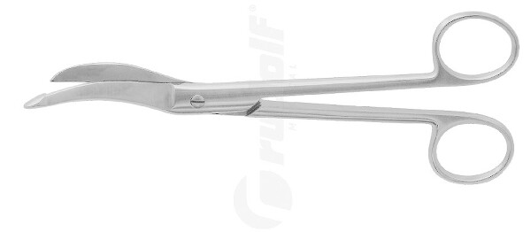 RU 2085-18 / Forbice Waldmann, Curva, Dentellata 18,0 cm
