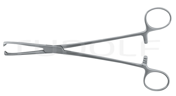 RU 7189-20 / Pinza Per Abbassare L'utero Museux 20cm