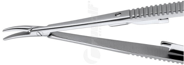 RU 5953-18 / Nadelhalter Castroviejo Geb., m. Sperre, 1mm, 18cm