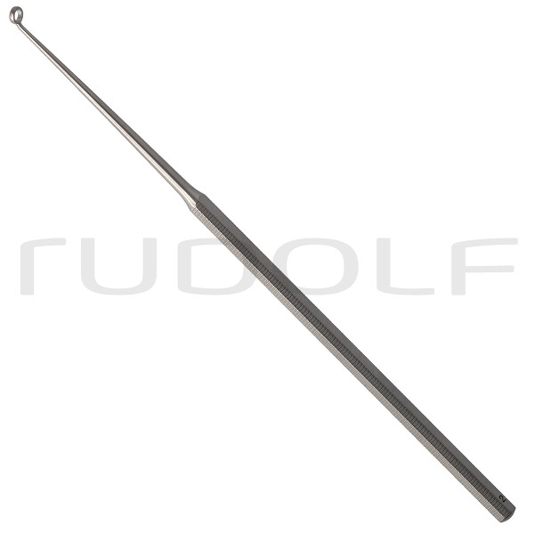 RU 7903-02 / Cureta Buck, Fig. 2,Curva, Roma, I Ø 2.4 mm, E Ø 3.7 mm, 14.5 cm - 5 3/4"
