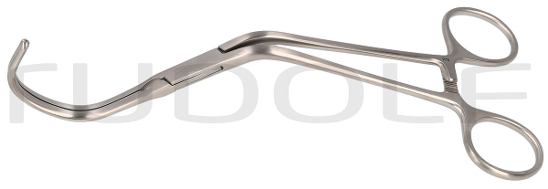 RU 7648-21 / Vessel Clamp Lambert-Kay, 21 cm - 8 1/4" Atraumatic, Angled Shanks