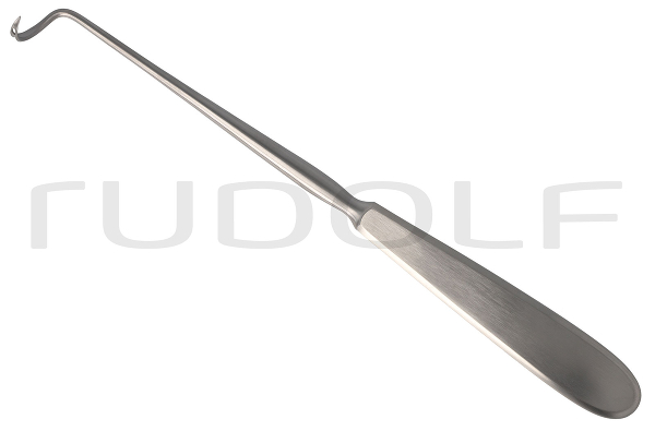 RU 6108-03 / Ago Per Legatura Deschamps, Acuto, Per Mano Destra, 20 cm, Curvo A Sinistra