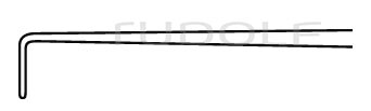 RU 8842-05 / Nerve Hook, 90°Up 24 cm - 7 1/2", 5 mm