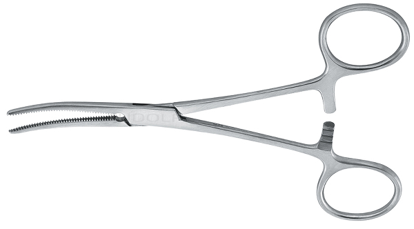 RU 3001-16 / Hemost. Fcps Rochester-Pean, Cvd. 16 cm, 6,25"