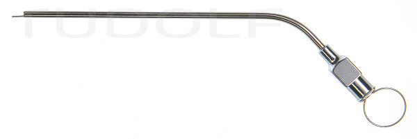 RU 7842-20 / Suction Tube Rosen (House), Curved, LUER-LOCK Cone (Female), O Ø 2 mm,