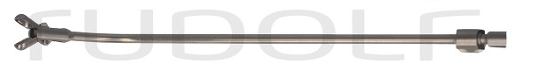 RU 8114-03 / Pinza De Doble Cuchara, Corte Horizontal Ø 4 mm, 70° Curva Hacia Arriba, 12 cm, Con LUER-LOCK