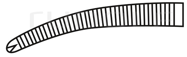 RU 3123-12 / Pinza Hemostática Micro-Mosquito Curva, 1x2 Dientes, 12,5 cm