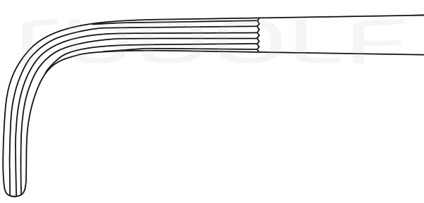 RU 3342-25 / Ligature Fcps Mixter, Cvd. 26 cm - 10 ¼"
