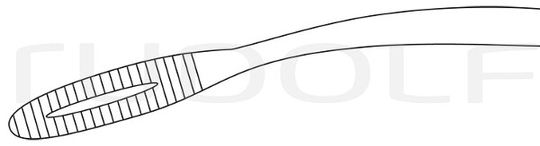 RU 3861-25 / Pince À Pansements/Polypes Gross-Maier Courbée, Avec Blocage, 25 cm
