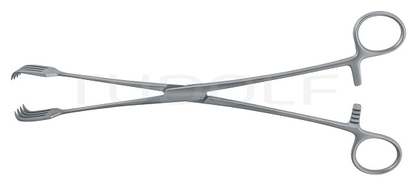 RU 7178-26 / Pinza Per Abbassare L'utero Pratt 26cm