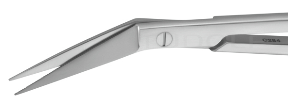 RU 2918-16 / Gum Scissors Locklinsh/Sh, Angular 16,5 cm, 6,5", Serr.