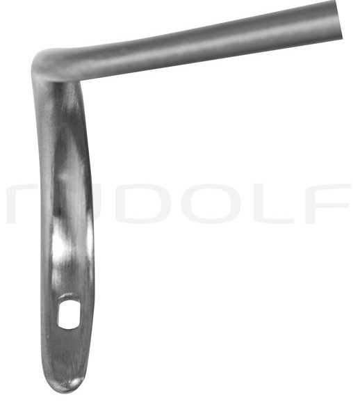 RU 6108-01 / Ago Per Legatura Deschamps, Smusso, Per Mano Destra, 20 cm, Curvo A Sinistra