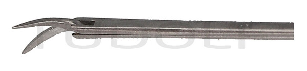 RU 7892-11/04 / Micro Ear Scissors Bellucci, Curved Left, Shaft Length 8 cm - 3 1/4",