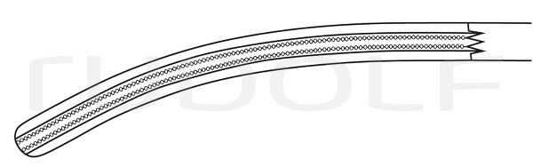 RU 6535-18 / Pinza Intestinale Doyen-Atrauma, Curva 18cm