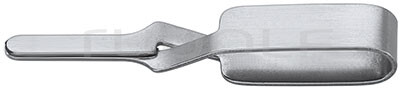 RU 3930-01 / Pinza Posa Clips Schwartz, Retta 2,7 cm