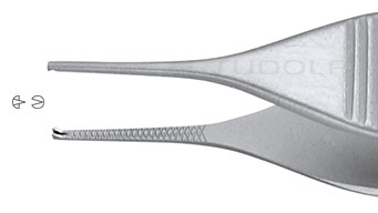 RU 4133-02 / Pinzette Chir. Adson, Kreuzger., Fein, 1x2Z 12,0 cm