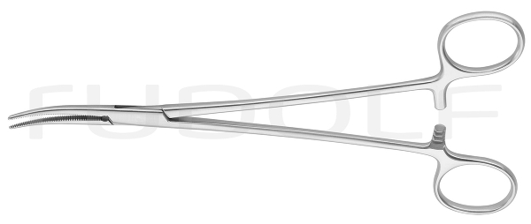 RU 3198-19 / Hemost. Fcps Fuchsig, Cvd. 19 cm, 7,5"