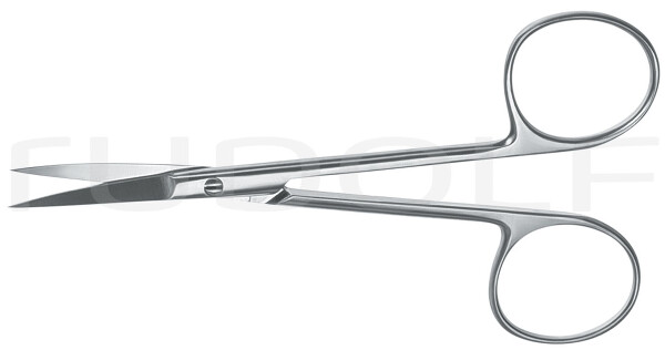 RU 2423-10 / Forbice IRIS-FINO, Curva, 10.5 cm - 4 1/4"