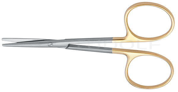 RU 1280-49 / Dissecting Scissors Baby-Metzenbaum, Straight, TC, 9 cm - 3 1/2"