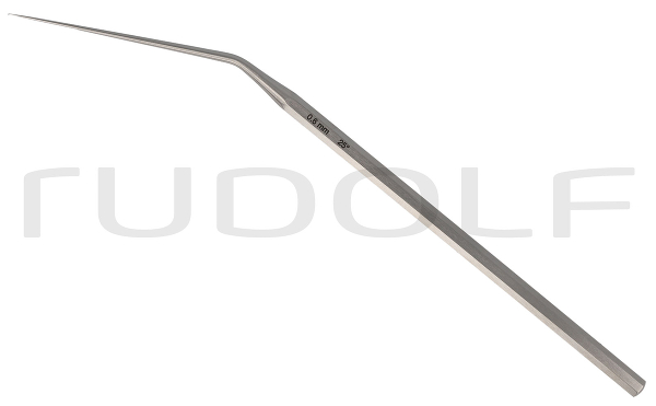 RU 7907-19/06 / Mikro-Häkchen, Scharf, Links, Abgewinkelt 25°, 0,6 mm, 16 cm