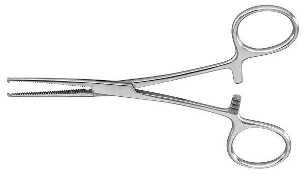 RU 3030-16 / Pinza Emost. Kocher, Delicata, Retta, 1x2D 16,0 cm