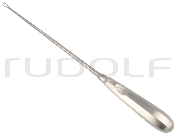 RU 7324-05 / Curette Utérine Recamier, Rigide, Mousse 31,0 cm, Fig. 00, 5 mm