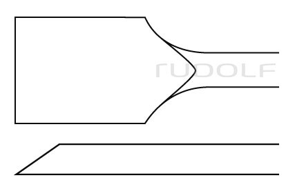 RU 5410-15 / Periostotomo Recto, 13 mm, 19,5 cm