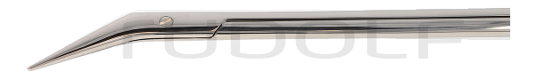 RU 1750-23HP / Gefässschere De Bakey, 25°, Hochglanz 23,0 cm