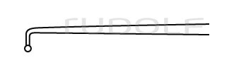 RU 8836-13T / Rhoton Ball End Probe, Angled, 90°, Ti. 19,0 cm - 7 1/2", Fig. 16