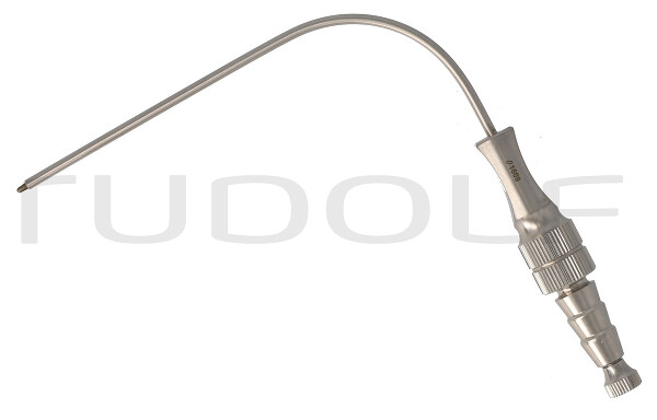 RU 6421-07 / Suction Tube Fergusson, Ø2,3mm, 7 Ch/Fr, 90° Curved, (Wl) 80mm - 3 1/4", CUT-OFF, LUER-HUB and Stylet