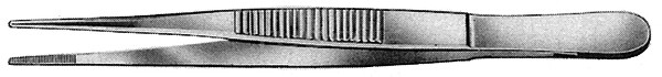 RU 4015-18 / Pinza Anatomica, Delicata, Retta 18,0 cm