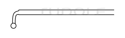 RU 8827-83 / Gancho De Exploración, 24,5 cm, Abotonado, Ø 2 mm