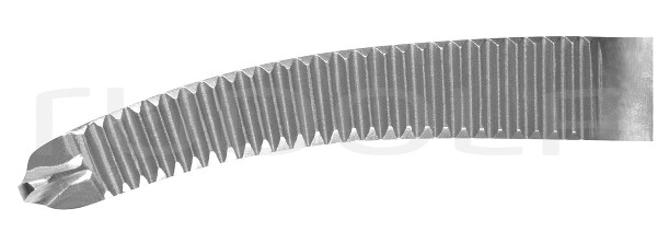 RU 3511-20 / Pinza Peritoneale Faure, Curva Leg. 1x2D., 20,0 cm