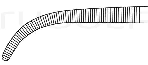 RU 3303-20 / Ligature Fcps Heiss, Cvd. 20 cm, 8"
