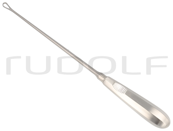 RU 7322-07 / Curette Utérine Recamier, Rigide Tranchante, 31,0 cm, Fig. 1, 7 mm
