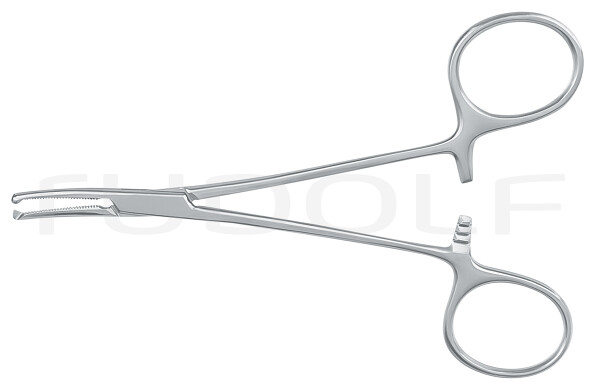 RU 3111-12 / Pinza Emost. Halsted-Mosquito, Curva, 1x2D, 12.5 cm - 5"