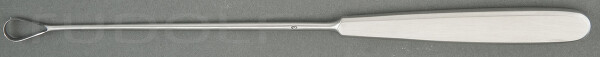RU 7300-03 / Curetta Uterina Sims, Malleabile, Tagl. 28,0 cm, Fig. 3,10 mm