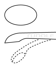 RU 5362-03 / Halle Curette, Flexible, Fig. 3 21 cm - 8 1/4", 6,8 mm