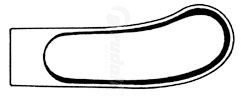 RU 8066-01 / Septumzange Craig-Domnick, Links Gebogen, Maul 20 x 8 mm, 16 cm